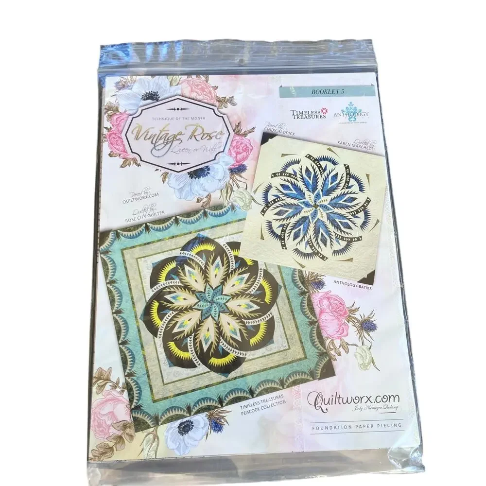 Quiltworx‎ Vintage Rose Technique of the Month Booklet 5 Group D Pattern